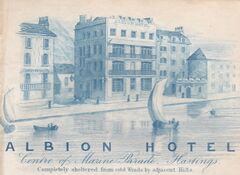 Advertisement for the Albion Hotel. c1845